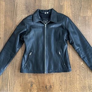 Henig Furs Black Genuine Leather Jacket